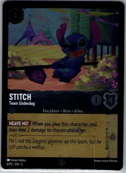 Stitch - Team Underdog 6/P2 Foil Disney Lorcana Promo Cards - Lorcana - NM - Image 1