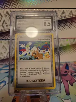 2009 Pokemon Promo World Championships Top 16 Tropical Wind #DP48 CGC 8 - Image 1