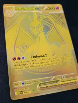 Pokemon Mega Charizard Y EX #294/217 Gold Mega Hyper Rare Ascended Heroes - Image 2