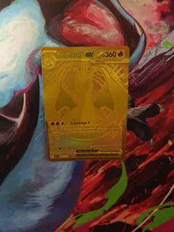 Mega Charizard Y ex 294/217 Gold Mega Hyper Rare Pokemon Ascended Heroes - Image 1