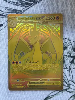 Mega Charizard Y ex 294/217 Gold Mega Hyper Rare Pokemon Ascended Heroes - Image 1