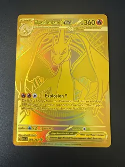 Mega Charizard Y EX 294/217 | Ascended Heroes | GOLD Hyper Rare Pokemon Card - Image 1