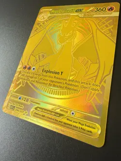 Mega Charizard Y EX 294/217 | Ascended Heroes | GOLD Hyper Rare Pokemon Card - Image 3