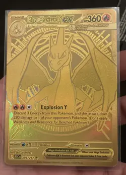 Mega Charizard Y EX 294/217 Gold Hyper Rare Ascended Heroes Pokemon TCG! - Image 1