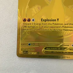 Pokemon Mega Charizard Y ex 294/217 GOLD Hyper Rare Pokemon Ascended Heroes - Image 5