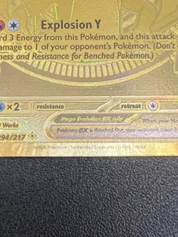 Mega Charizard Y EX 294/217 Gold Hyper Rare, Ascended Heroes, Pokemon NM-Mint - Image 3