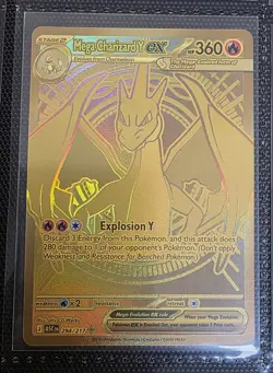 Pokemon TCG Mega Charizard Y EX 294/217 Gold Hyper Rare Ascended Heroes see pics - Image 4