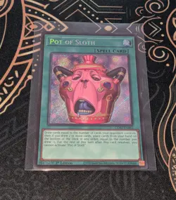 Yu-Gi-Oh! Chaos Origins Pot of Sloth Secret Rare Near Mint - Image 1
