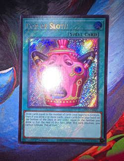 YuGiOh Chaos Impact Pot of Sloth CORI-EN061 Secret Rare Foil NM/M - Image 1