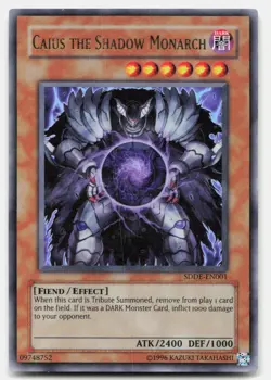 Caius the Shadow Monarch SDDE-EN001 SD: The Dark Emperor Yu-Gi-Oh Unlimited MP - Image 1