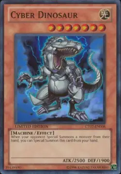 1x (LP) Cyber Dinosaur - CT07-EN008 - Super Rare - Limited Edition YuGiOh - Image 1