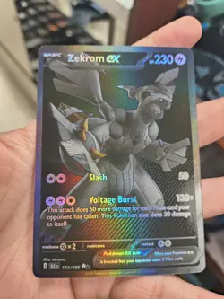 Zekrom ex 172/086 Black Bolt Scarlet Violet Black White Rare Holo - Image 1