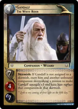 LOTR: Gandalf, The White Rider - Foil [Lightly Played] Black Rider Lord of the R - Image 1