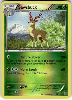 Sawsbuck Reverse Holo Black and White 14/114 2011 - Image 1