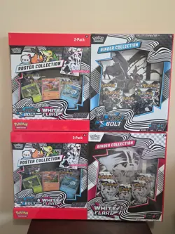 2x Sets Pokemon Black Bolt/White Flare Binder + Poster Collection Sam's Club NEW - Image 1