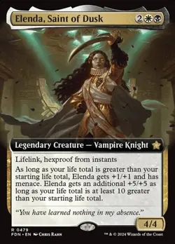 Elenda, Saint of Dusk (#479) - Extended Art FDN NM MTG - Image 1
