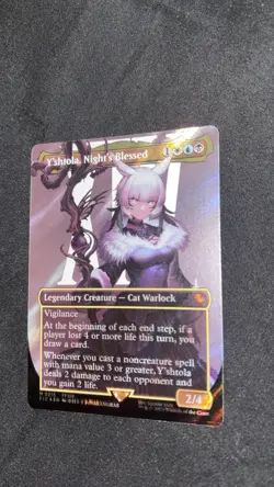 Y'shtola Night's Blessed Borderless Surge Foil Final Fantasy MTG. DEFECTIVE! - Image 1