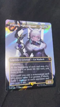 Y'shtola Night's Blessed Borderless Surge Foil Final Fantasy MTG. DEFECTIVE! - Image 2