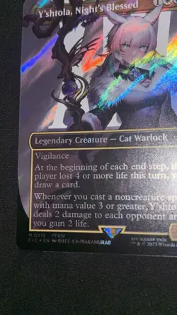 Y'shtola Night's Blessed Borderless Surge Foil Final Fantasy MTG. DEFECTIVE! - Image 3