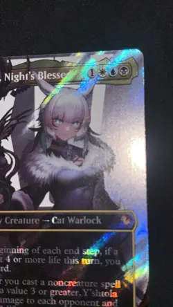 Y'shtola Night's Blessed Borderless Surge Foil Final Fantasy MTG. DEFECTIVE! - Image 5