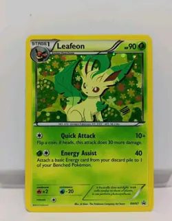 Pokemon TCG Leafeon BW87 Black Star Promo Holo Card Black White - Image 5