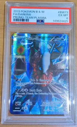 2013 Pokemon Black & White FA Darkrai Promo (Team Plasma) #BW73 Full Art PSA 6 - Image 1