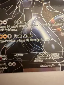 Pokemon TCG Zekrom 2011 Black and White Full Art Holo Ultra Rare Heavy Play - Image 3
