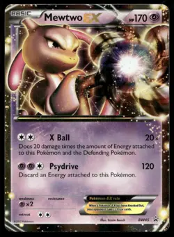 MEWTWO EX BW45 HOLO P BLACK AND WHITE PROMO POKEMON MP - Image 1