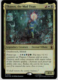 Thanos the Mad Titan Foil 233 Marvel Super Heroes Magic the Gathering - Image 1
