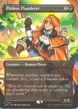 MTG Pitiless Plunderer (1431) Non-Foil Borderless R Secret Lair Drop Series NM - Image 1