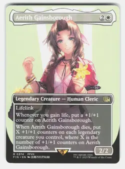 AERITH GAINSBOROUGH (BORDERLESS) 374 - Magic: The Gathering - 2025 SYUTSURI NM/M - Image 1
