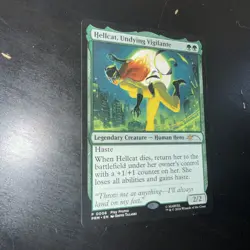 MTG magic cards 1x Hellcat, Undying Vigilante marvel play promo 0006 Unique & Mi - Image 2