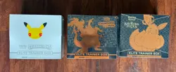 Pokemon 3 ETB Lot Shining Fates, 25th Anniversary Celebrations, Champions Path - Image 1