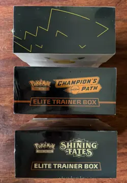 Pokemon 3 ETB Lot Shining Fates, 25th Anniversary Celebrations, Champions Path - Image 2