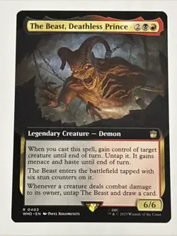 MTG Doctor Who The Beast, Deathless Prince Extended Art 0403 NM Rare - Image 1