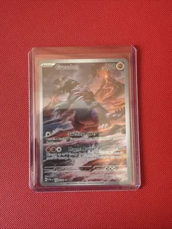 Pokemon 2023 TCG Groudon Holo Card 199/182 Paradox Rift Illustration Rare NM - Image 1