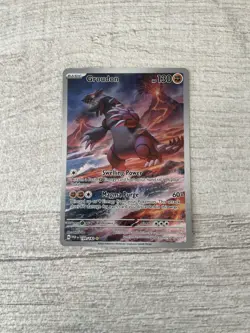 Pokemon 2023 TCG Groudon Holo Card 199/182 Paradox Rift Illustration Rare - Image 5