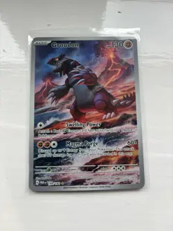 Pokemon 2023 TCG Groudon Holo Card 199/182 Paradox Rift Illustration Rare - Image 1