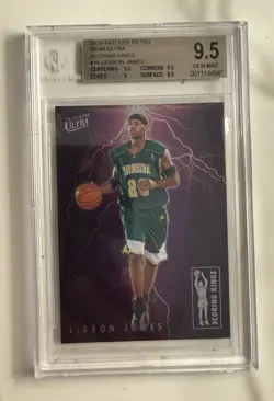 2013 Fleer Retro Ultra Scoring Kings LeBron James BGS 9.5 gem mint card - Image 1