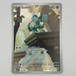Golett 122/086 Illustration Rare Black Bolt Pokemon Card TCG Holo - Image 1