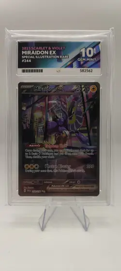 ACE Gem Mint 10! Miraidon EX 244/198 Scarlet & Violet Pokemon Card TCG - Image 1