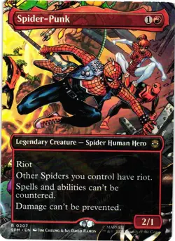 MAGIC MTG MARVEL SPIDER-MAN 0207 R SPIDER-PUNK BORDERLESS NON-FOIL - Image 1