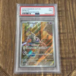 2024 Pokemon SVP EN-SV Black Star Mimikyu #075 Promo Paldean Fates ETB PSA 9 - Image 1