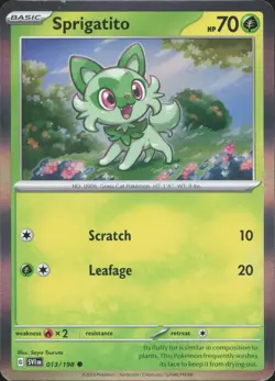 Pokemon Sprigatito (Mirage Holo) 013/198 Promo Miscellaneous Cards & Products NM - Image 1