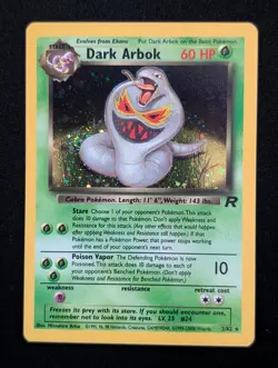Dark Arbok 2/82 Team Rocket Pokemon NM Unlimited Holo - Image 1