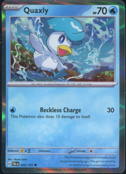 Quaxly - 050/193 - Paldea Evolved - Collector Chest Holo Promo Pokemon NM - Image 1