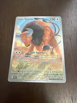 Tauros 2026 Pokemon Chaos Rising Illustration Rare Full Art 096/086 NM - Image 1