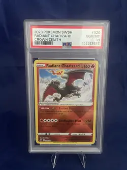 PSA 10 Radiant Charizard 020/159 Crown Zenith 2023 Holo Pokemon Card - Image 1
