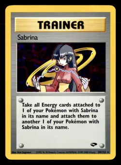 Sabrina 20/132 Holo Rare Gym Challenge Pokemon Unlimited Holo Moderately Played - Image 1