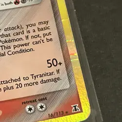 Pokemon TCG Tyranitar Delta Species 16/113 Holo Rare 2005 - Image 3